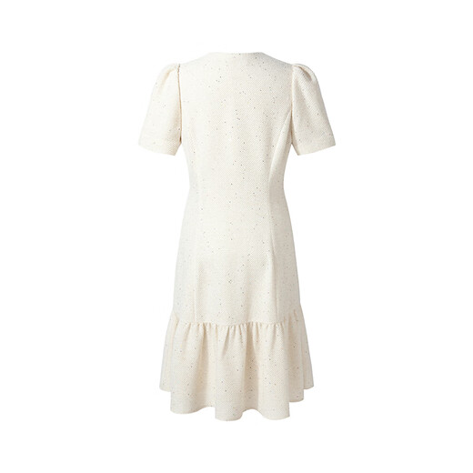 Glorias kleiner duftender Rock, Ouruo Style Lady's V-Ausschnitt-Kleid-Outfit 1E3R4K010 07W Beige s