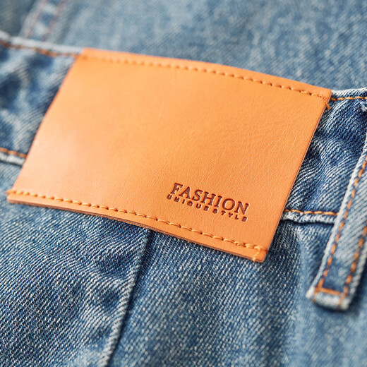 Shandubila pure cotton straight-leg jeans for women, spring and autumn long pants, loose, slim, retro, versatile women's pants, denim blue XL