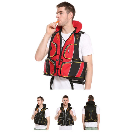 Nanqijiji fishing suit life jacket boat fishing vest fishing suit winter cold protection sea fishing life jacket adult 200 J30 black
