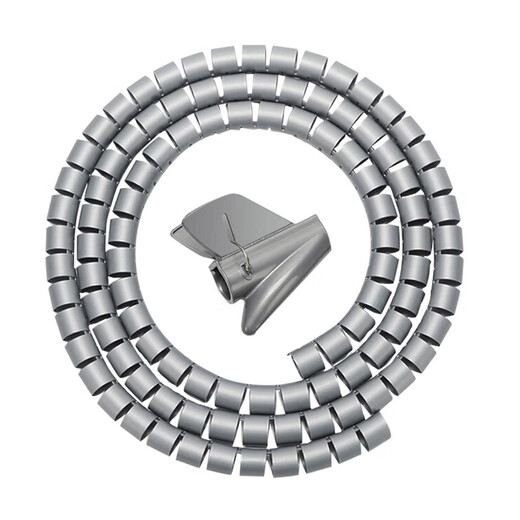 电脑工具主机线缆收纳/理线器包线管束线管26MM医疗设备线缆保护防宠物撕咬 可裁剪长度使用 银色 5米长 26mm直径【送1个理线夹】