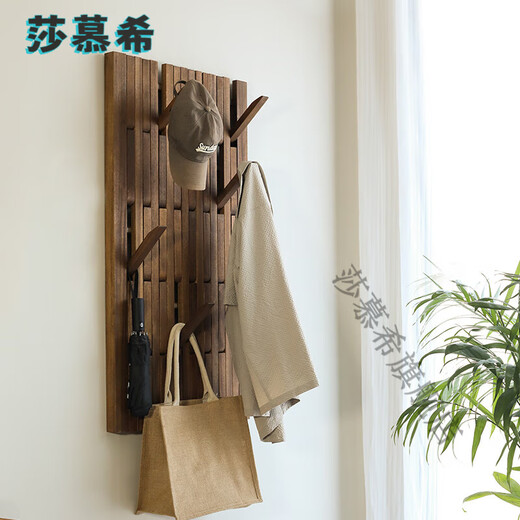 
BEYZK() Walnut piano keys clothes hanger wall hanging clothes hook into the entrance area walnut vertical plate 8th floor 16855