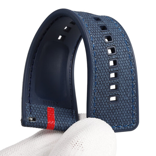 Nexuiz adapté à Panerai Stealth Pam1391 / 1565 Luna Rossa Series Nylon Rubber Watch Strap 22 24 26mm Blue Original Line Silver Buckle 24 mm (largeur d'interface)
