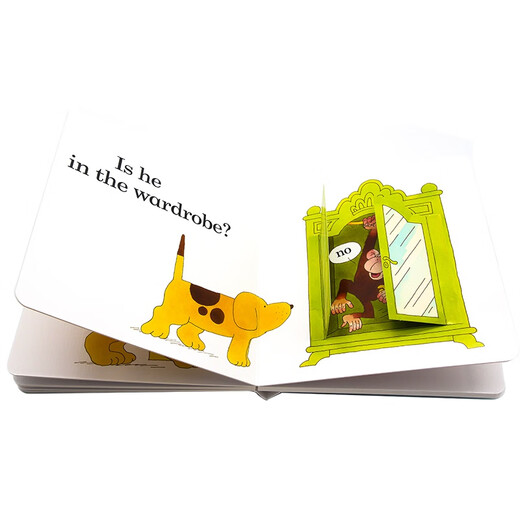 JD.com Lieferung Wo ist Platz Wo ist Xiaobo? XIAOBO -Serie Flip Book Wo ist ein englisches Original -Bilderbuch Xiaobo -Serie Karton -Flip -Buch für kleine Kinder Eric Hill English Learning [Random 2 Volumes] Xiaobo Library Series (Papier