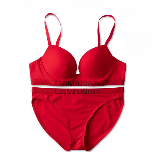 Calvin Klein Bra Unterwäsche BH glänzend seidig, schnell trocken bequemer Stoff sexy ober dünner dicker Boden QF6996ad Schwarzer Bra 80B 36B