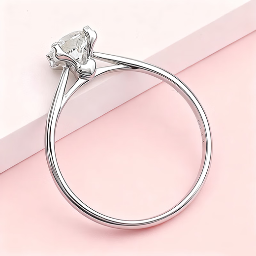 Xingmu Jewelry Spot Special Price Platinum Diamond Ring Diamond Ring Real Diamond NGTC Looking for Wedding Gifts for Lover, Wife and Girlfriend Chinese Valentine's Day Diamond Ring - 50 Points K-L Color VS Clarity 9-20 Circles Can Remark