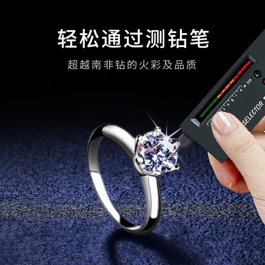 Nanzhi D color diamond moissanite ring for women 18K gold sterling silver 1 carat 2 grams 3 carat platinum proposal wedding gift 3 carat diamond ring closed