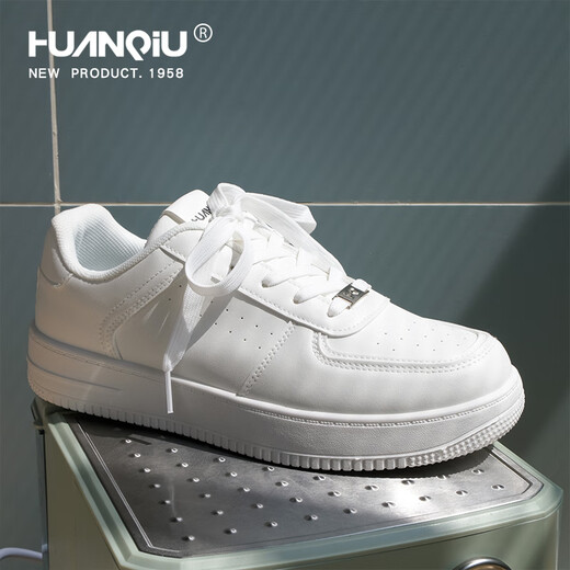 Global Air Force White Shoes Men's 2025 Spring New White Bailiu Korean Style Sports and Casual Couple Board Shoes Men's Shoes 829 White [Couple Men's Style] 39