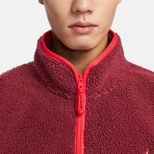 Nike (Nike) Jacke Herren Tops Frühling und Herbst Neue warme Imitation Lamm Velvet Stand Collar Fashion Sportswear Casual Jacket FZ6194-677/Rot/Jahr Limited Edition XL (180)/Vorgeschlagen 150-180jin [Jin gleich 0,5 kg]