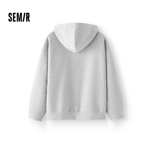 森马（Semir）森柔棉|商场同款外套女纯色宽松慵懒2025秋新款连帽夹克休闲 中花灰00510 XS
