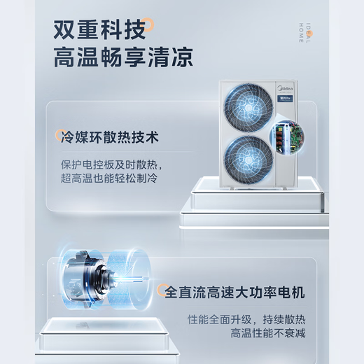 Midea central air conditioning ideal home third generation starlight pro multi-split one to four/one to three/one to five/one to six 4P5P6P commercial household air duct machine full DC frequency conversion 6 HP first class energy efficiency 140 for four Starlight pro