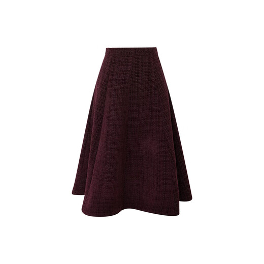 LULUALWAYS I Love Lulu 24 Winter New Style Fashionable Lady High Waist Umbrella Skirt Long Skirt Women Purple S