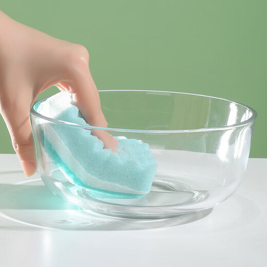 Meliya sponge scouring pad multi-purpose absorbent dishcloth kitchen cleaning decontamination strong oil-absorbent cleaning rag corrugated sponge scouring pad 2 pieces