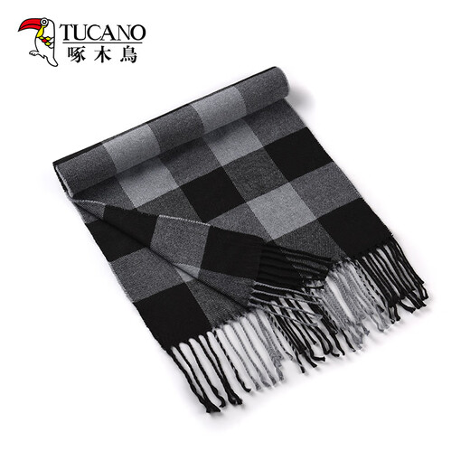 Woodpecker Scarf Men's Autumn and Winter Versatile Plaid Shawl Women's Warm Scarf Couple Students Valentine's Day Birthday Gift for Friends