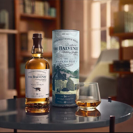 BALVENIE Single Malt Whiskey Imported Liquor Smoked Peat Speyside, Scotland Gift Balvenie 14 Years Peat 700mL 1 Bottle
