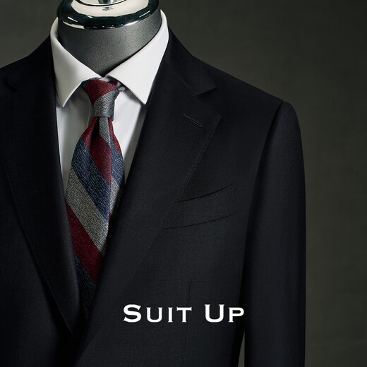 Hueta 100% wool suit men's suit groom wedding engagement formal dress high-end business casual professional suit black single suit jacket M 46A