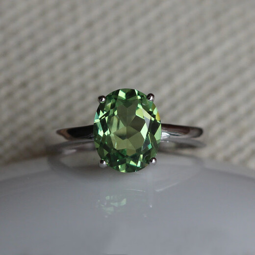 DL 1998 Alexander color-changing gemstone simple oval stone ring for women silver white gold (main stone 8X10mm)