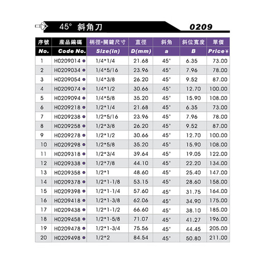 XMSJ定制45度斜角刀木工铣刀电木铣开槽刀修边机刀雕刻机锣刀镂铣刀 12158斜位4127mm