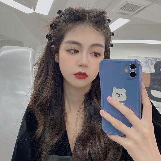 Juvia plush flower hairpin for women with half-tied hair on the back of the head, high-end grabber, large one-word hairpin, duckbill clip, headwear, JYFJ56 frosted small grabber, 10 bags