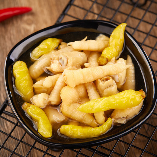 Youyou Pickled Pepper Chicken Feet, Mountain Pepper Flavor 100g*5, Sharing Pack, Essential Snacks for Watching Dramas
