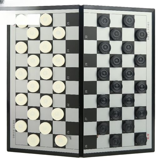 Shantoulin Village International Checkers 64 cuadrículas 100 cuadrículas de ajedrez magnética para estudiantes de estudiantes niños.