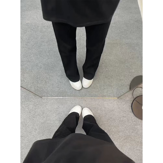 7 Beste Produkte Schwarze Mikro-Flare-Jeans für Männer American American High Street Scimitar Lose geradlinige, schlanke lange Hosen für Männer DF-701 Black M.