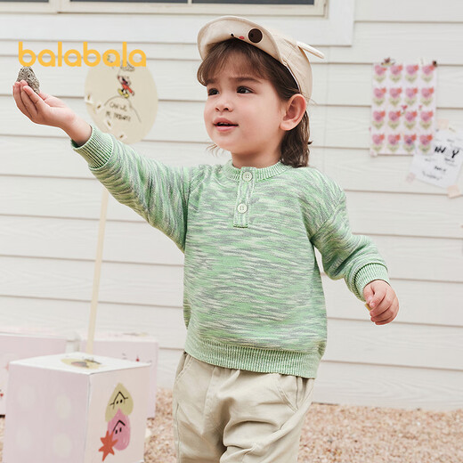 Balabala children's clothing children's sweaters boys' sweaters baby girls inner wear 2025 autumn clothes loose and versatile 209325103202