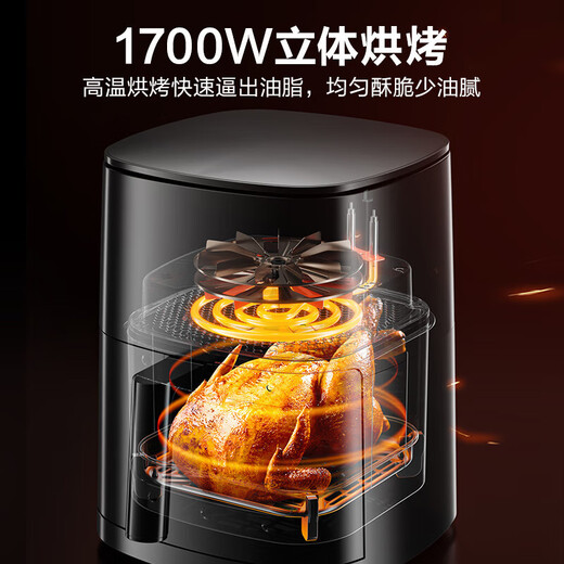 苏泊尔（SUPOR）空气炸锅2024新款家用6L可视不用翻面液晶触控多功能电炸锅空气炸电薯条机电烤箱一体支持团购定制 KD60D830/ 6L