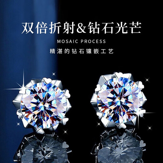 Lao Fengxiang Xingmang Snowflake Silver Earrings for Women Fashionable Earrings and Earrings Wedding Anniversary Gifts for Girlfriends and Wifes Birthday Delivery Today/Next Day* Starry Snowflake Earrings