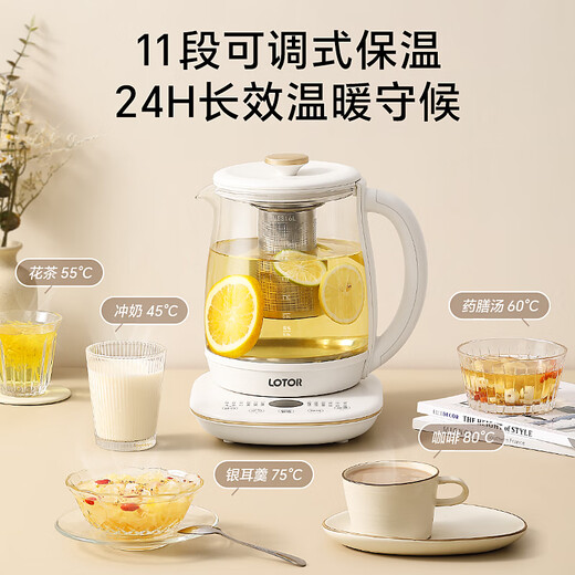 LOTOR Health Pot Tea Kettle Constant Temperature Kettle Smart Stew Integrated Electric Kettle Office Insulation Flower Tea Kettle Government Subsidy 316 Heating Plate H20 Basic Model