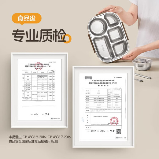 Good Housekeeping Insulated Lunch Box for Students, Cute Stainless Steel Lunch Box Bag for Students, Portable Sealable Lunch Box for Office Workers, Brown Bear (Chopsticks Spoon + Soup Bowl + Insulated Bag)