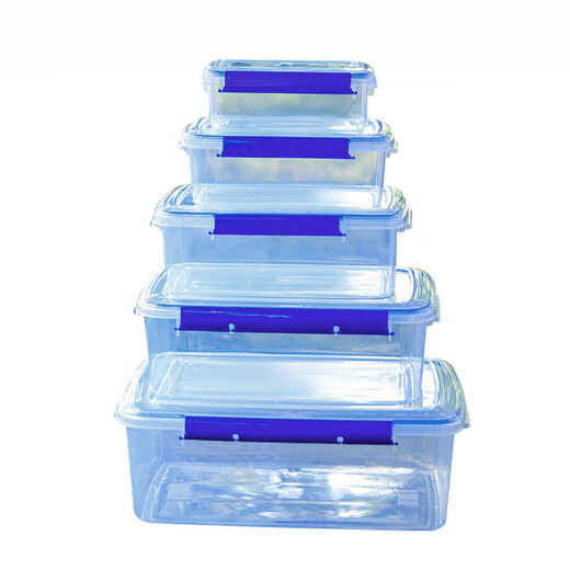 
Yaowanxi Fresh Preservation Box Thickened Rectangular Transparent Plastic Box Kitchen Refrigeration Sealed Storage Box Commercial 9902 Thickened High Seal 15L 45.5*3