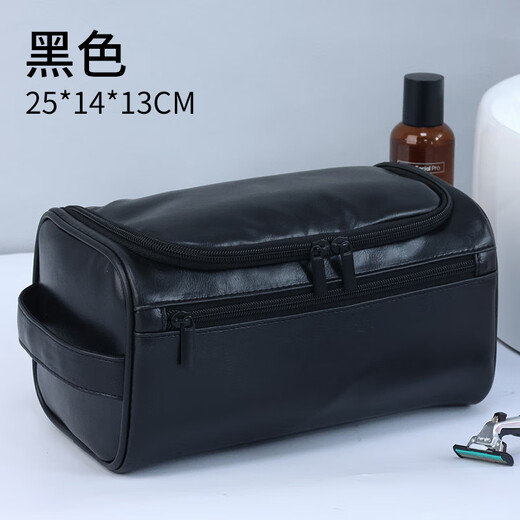 Yinuo toiletry bag for men when going out large-capacity portable waterproof cosmetic bag simple business trip women's cosmetic storage bag classic Oxford cloth style navy blue