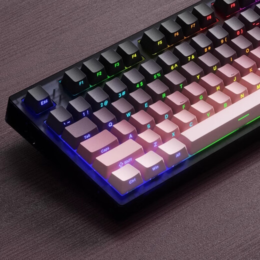 
Belly spirit mk870pro blackberry side engraved wired Bluetooth wireless mechanical keyboard customized computer game office mute [three mode] Obsidian Pro + Blackberry side engraved + Pad KTT wine red shaft [mahjong sound]