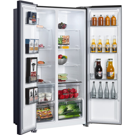 
Homa 702 liter double door two-door large capacity household refrigerator double doors first-class intelligent dual frequency air-cooling frost-free AG+ blue crystal sterilization BCD-702WKM/B(X)