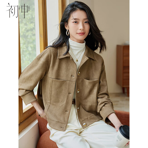 初申春秋休闲短外套女旷野美拉德翻领纽扣复古时尚外套上衣S143U2003
