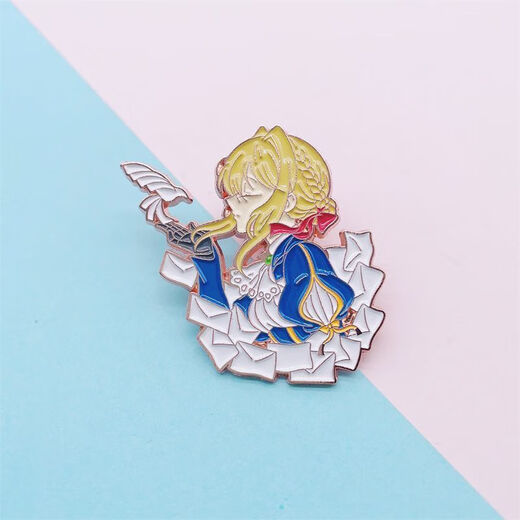 Violet peripheral two-dimensional character brooch Violet Evergarden Evegarden badge XZ3314