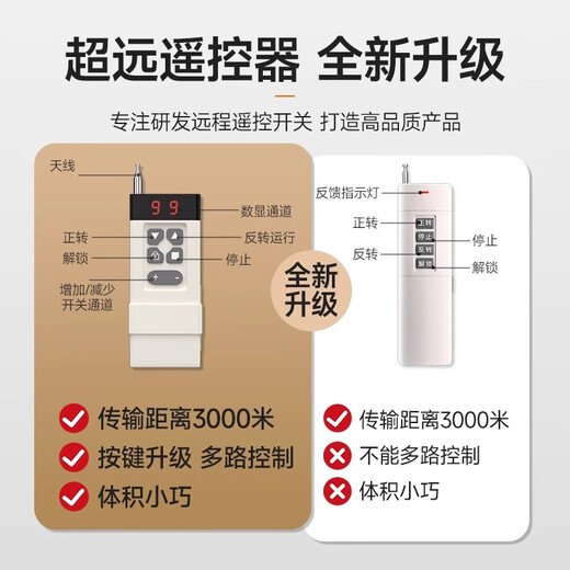 Puffin greenhouse roller shutter machine remote control motor forward and reverse switch electric mobile phone wireless remote control limit reverse controller 380V motor 3KM remote control