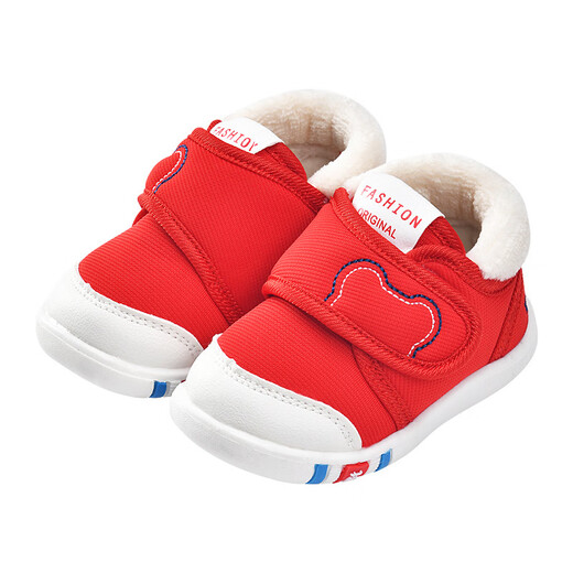 Tombeck Winter Toddler Shoes Baby Velvet Cotton Shoes Soft Sole Breathable Functional Shoes Children's Anti-Slip Shoes Pink 15
