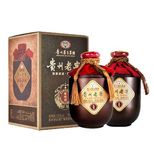 Guizhou LaoJiao 53 Grados Licor con sabor a salsa Anual Sorghum Vine Pure Grain Regalo autónomo Guizhou Licor Dragón Barco Festival de botes 53 Grados 500ml 2 Jares Old Jars 2021 Viejo Viejo