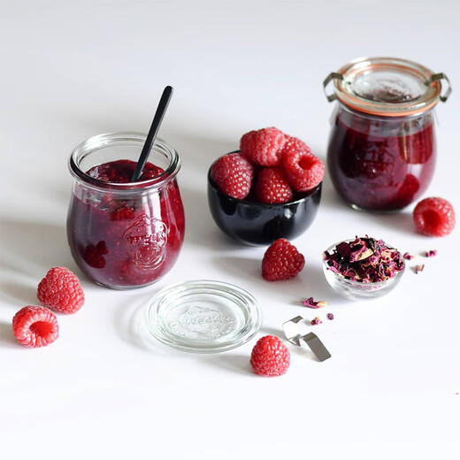 Shimoyama importiertes versiegeltes Jar Tulp transparentes Glas Jar Mason Flasche Honig Joghurtglas [1050 ml] Glasglas - 1 Stück (einschließlich Zubehör)
