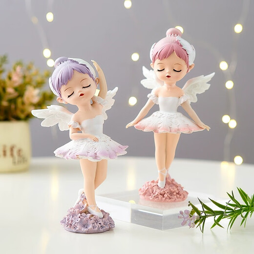 Xixiao Ballet Girl Ornaments Cute Cartoon Bedroom Bedside Table Desktop Children's Princess Room Decorations Small Gifts Ballet Princess Swan Lake