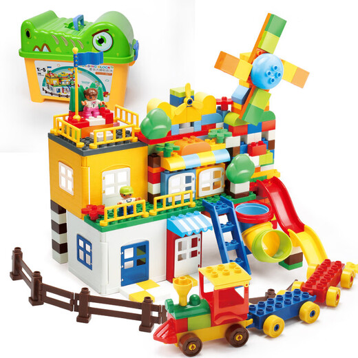 Feelo -kompatibel mit Lego Lego große Partikel Kinder Baugruppen Bausteine ​​Spielzeug für Jungen und Mädchen Geburtstagsgeschenke Windmill Manor Barrel 1646