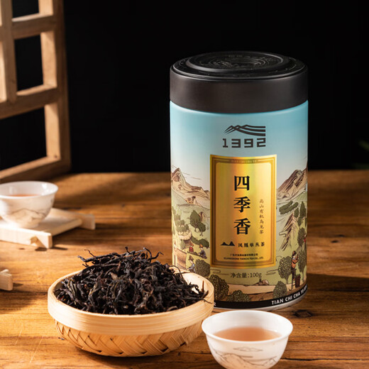 天池1392茶叶凤凰潮州单枞茶四季春四季香单丛乌龙茶叶乌岽茶罐装100g
