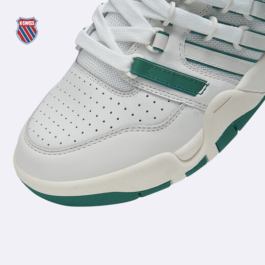 Kswiss [Gleicher Stil in der Show] Freizeitschuhe für Männer und Frauen Frühlingspaar lässig Fashion Slam Schuhe 9275-US 108 Wimbledon White Green No Blue Women 36