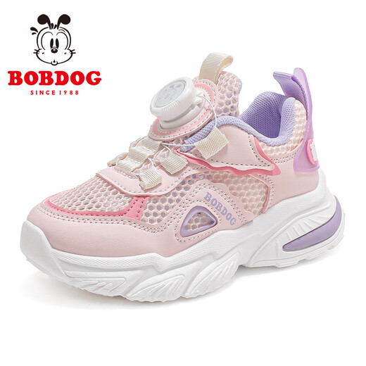 Babudou (Bobdog) Детские туфли для девочек кроссовки летние дышащие девочки Детская обувь 103542050 вишня порошок/сиреневое пурпурное 28