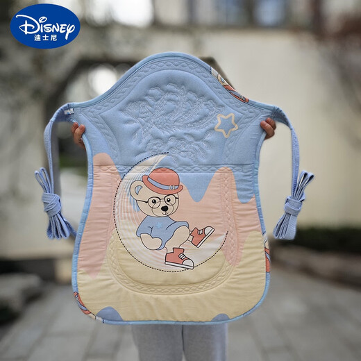 Disney (Disney) Guizhou Baby Strap Yunnan Le dos à l'ancienne traditionnelle est tenu devant le bébé et le dos est brouillé avec une sangle arrière en été. Lapin bleu (0-2 ans avec une poche)