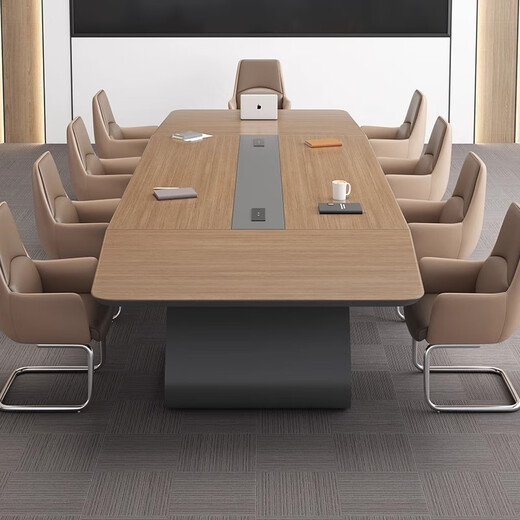 赛冠会议桌长桌简约现代办公桌椅组合办公室洽谈桌长条桌会议室培训桌 4.5米会议桌(包送装)