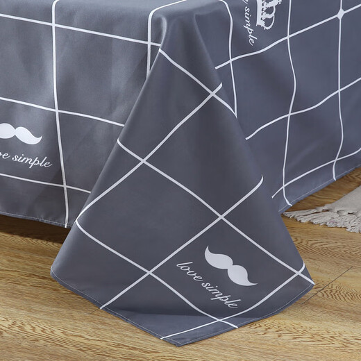 Quilt core + four-piece set + pillow core bedding set student dormitory single and double bedding complete set dark gray (YZ skin-friendly fabric) single bed changeable three-piece set - quilt cover 150*200cm