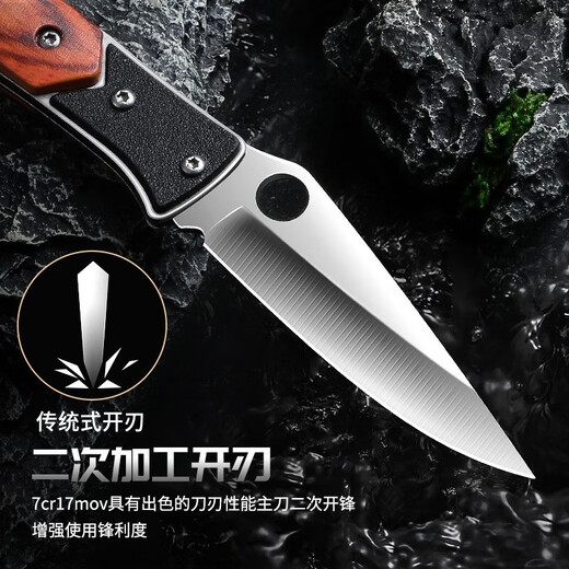 OPPEIN Folding Fruit Knife Household Knife Stainless Steel Sharp Fruit Knife Outdoor Hand Knife Multifunctional Portable Knife Hand Knife with Tail Ring