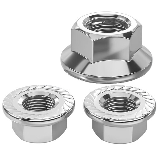 Tianzhuo Hardware 304 stainless steel fine thread/reverse thread flange nut DIN6923 nut nut M3M4M5M6M8M10M12 304 reverse thread M8-5 only